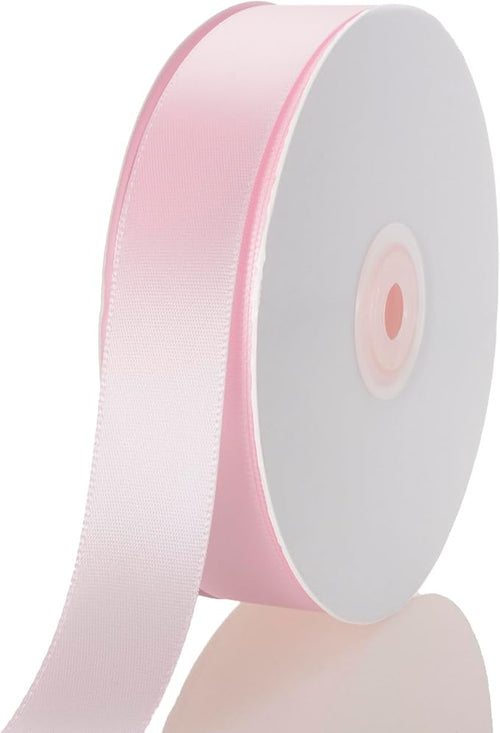1 Inch Light Pink Ribbon, 50 Yards Craft Polyester Satin Ribbon Perfect by Unknown