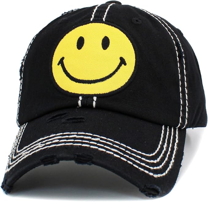 Funky Junque Distressed Vintage Baseball Cap - Embroidered Patch Women's Hat - Holiday, Lifestyle & Patriotic Designs