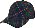 Vintage Cute Plaid Baseball Cap for Men Women,Adjustable Dad Hat Baseball Hat Summer Snapback Cap Outdoor