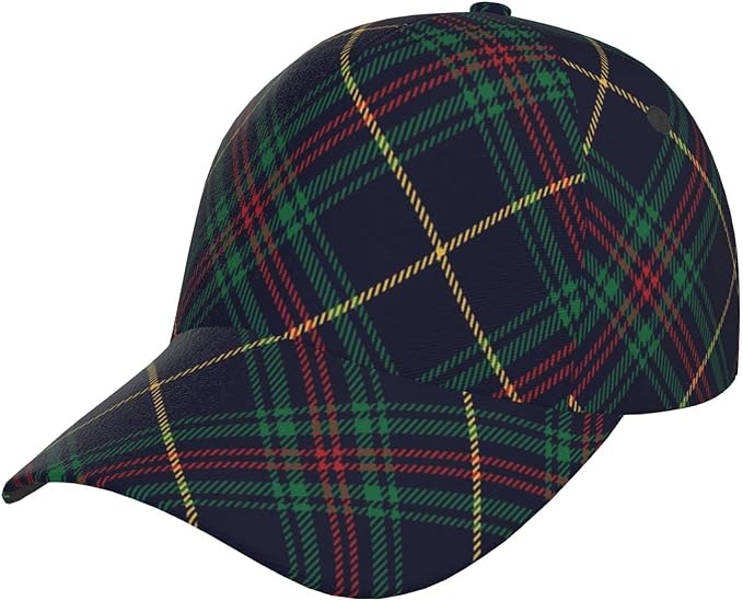 Vintage Cute Plaid Baseball Cap for Men Women,Adjustable Dad Hat Baseball Hat Summer Snapback Cap Outdoor