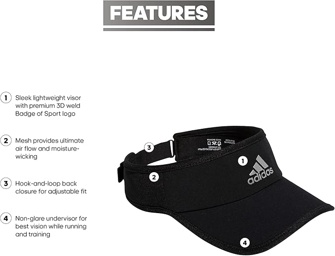 adidas Men's Men's Superlite 3 Visor