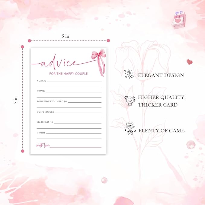 Bridal Shower Games Cards, Advice - Image 2
