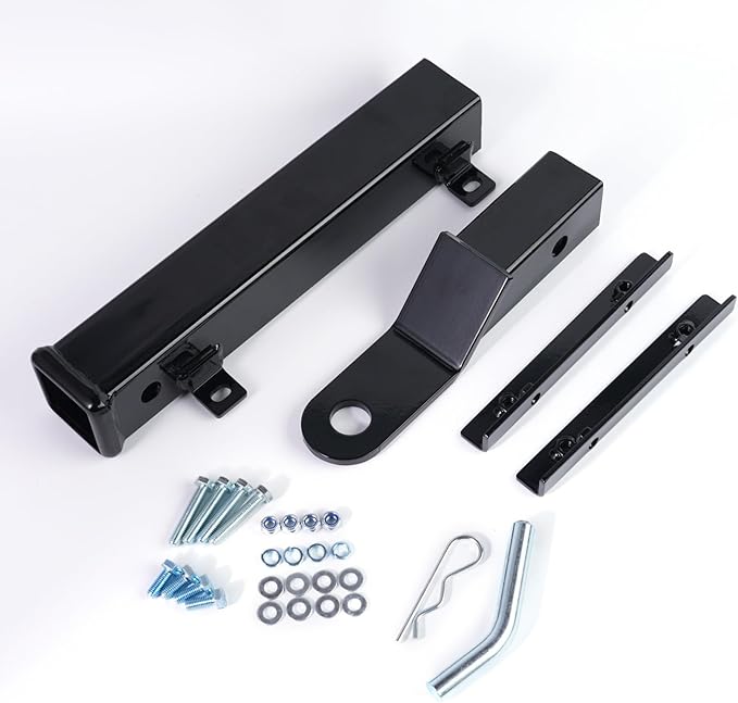 Golf Cart Hitch, Trailer Hitch with 2 Inch Receiver, High-Strength Universal Fit,Trailer Kit for Club Car, Ezgo, Yamaha Golf Cart Back Seat Footrest