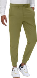 JWM Men's Stretch Golf Joggers Pants with Belt Loops - 29" 34" Slim Fit Tapered Casual Business Travel Dress Work Sweatpants