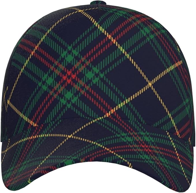 Vintage Cute Plaid Baseball Cap for Men Women,Adjustable Dad Hat Baseball Hat Summer Snapback Cap Outdoor
