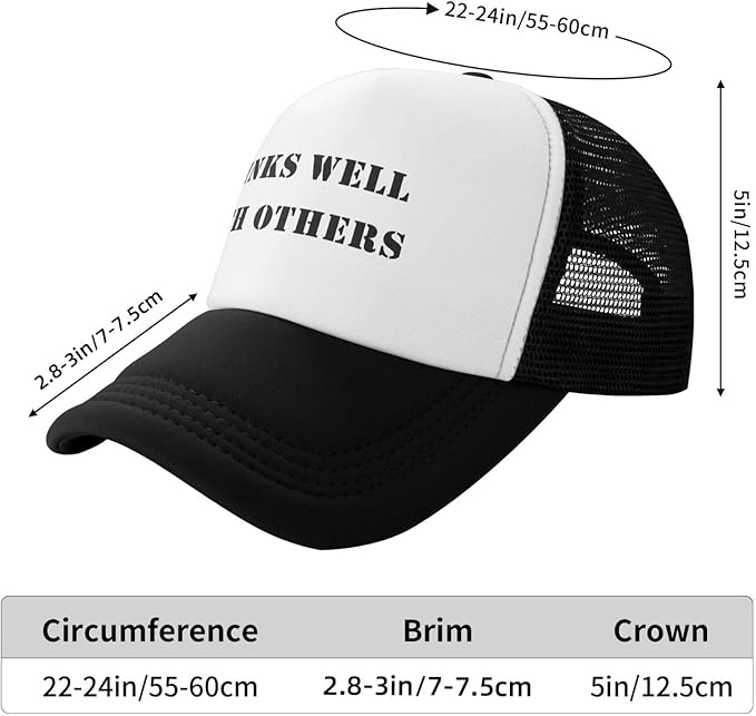Funny Trucker Hat Funny Gag Gifts Snapback Hat for Adult Humor Fishing Cap Adjustable Mesh Sport Baseball Caps for Women Men
