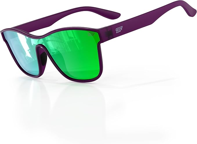 DEAFRAIN Polarized Sunglasses for Men Women - UV400 Protection 21.5g Sport Sun Glasses for Driving Fishing Running Golf