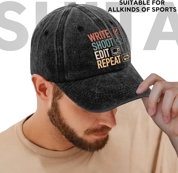 Humor Saying Adjustable Washed Cotton Baseball Cap, Funny Retro Trucker Hat Gift for Men Women Dad Husband Coworker