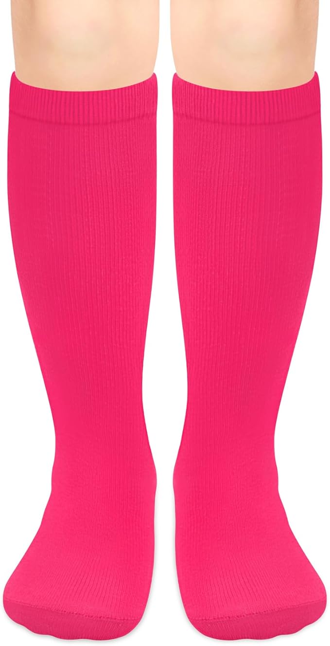 Olreco 1 Pack Toddler Kids Youth Soccer Socks Girls Boys Baseball Socks Youth Knee High Softball Football Accessories Cotton