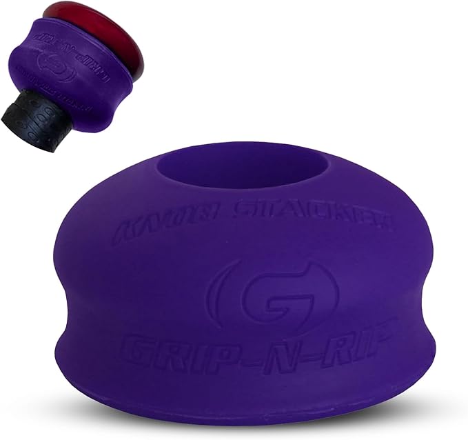 Grip-N-Rip Knob Stacker Choke-Up Ring for Baseball/Softball Bats Provides Choking Up Space & Relief from Bat Sting, Stackable for Custom Fit and Comfort
