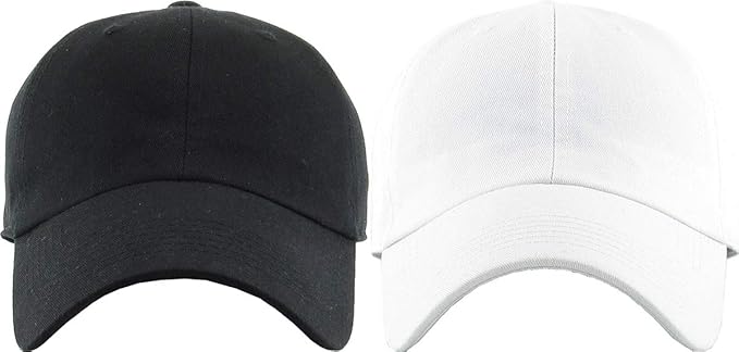 KBETHOS Classic Unisex Cotton Adjustable Low Crown Baseball Cap – Plain Dad Hat