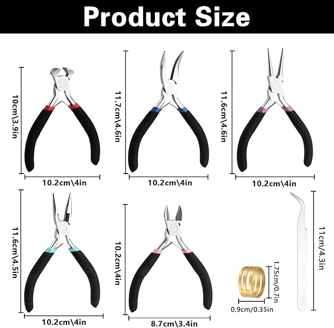 5 Pcs Jewelry Making Pliers Tools - Image 2