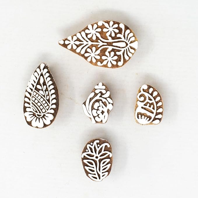 Small Floral Design Pottery Stamps - Image 2
