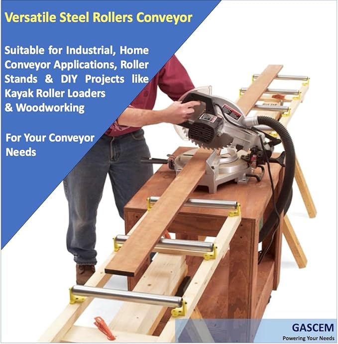 Long Roller with Bracket Set | 16" Length, 1.5" Diameter | Galvanized Steel | - Image 7