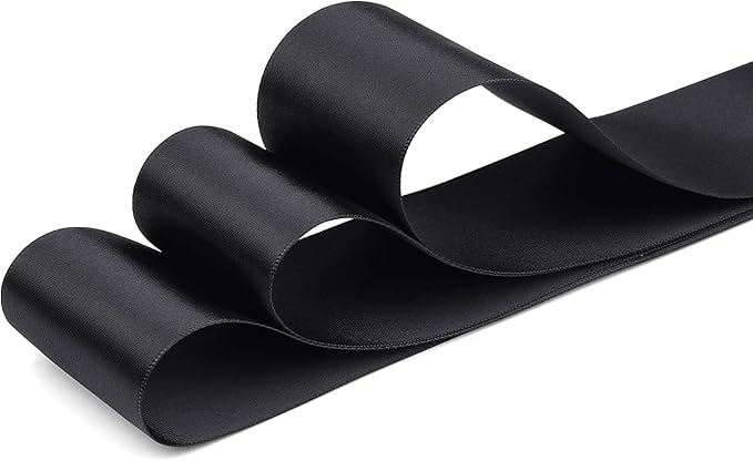 Humphrey's Craft 2 Inch Black Double Faced Satin Ribbon - Image 2