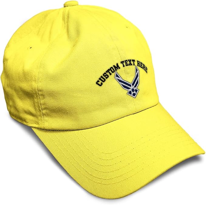 Speedy Pros Soft Baseball Hat Embroidered Dad Hat Air Force Emblem Embroidery Men & Ladies Baseball Cap Cotton