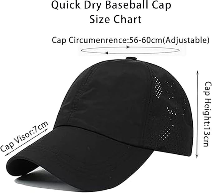 Womens Quick-Drying Criss-Cross Baseball-Cap Lightweight-Golf-Sport-Hat Ponytail-Sun-Hat Summer Medium