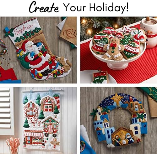 Bucilla Felt Applique 6 Piece Ornament Making Kit, Trick or Treat Puppies, Perfect for DIY Arts and Crafts, 89515E