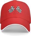 Waldeal Men's Baseball Caps Checkered Flags Race Car Flag Pole Adjustable Dad Hat