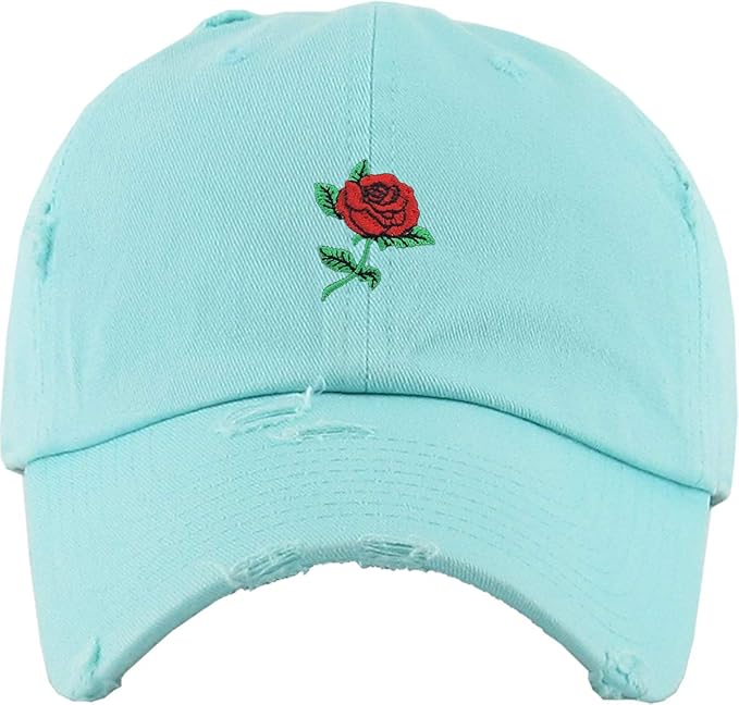 Rose Flowers Love Good Vibes Men Women Dad Hat Baseball Cap Adjustable Unisex