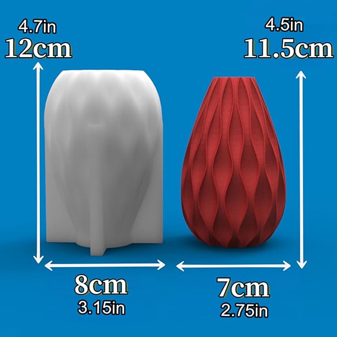 3D Geometric Cylindrical Candle Silicone Mold Fondant Chocolate Cake Candy - Image 2