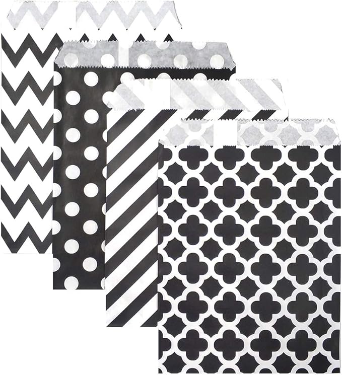KEYYOOMY 200 Pcs Black Candy Buffet Bags by KEYYOOMY