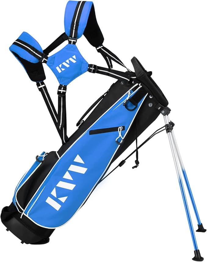 KVV Junior Golf Stand Bag, Lightweight Golf Stand Bag for Children Kids Ages 4-6/7-9/10-12