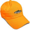 Custom Soft Baseball Hat Embroidered Dad Hat Fish Rainbow Trout Men & Ladies Baseball Cap Cotton