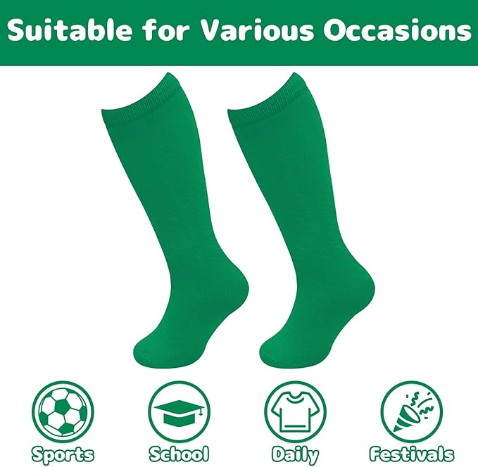 Olreco 1 Pack Toddler Kids Youth Soccer Socks Girls Boys Baseball Socks Youth Knee High Softball Football Accessories Cotton