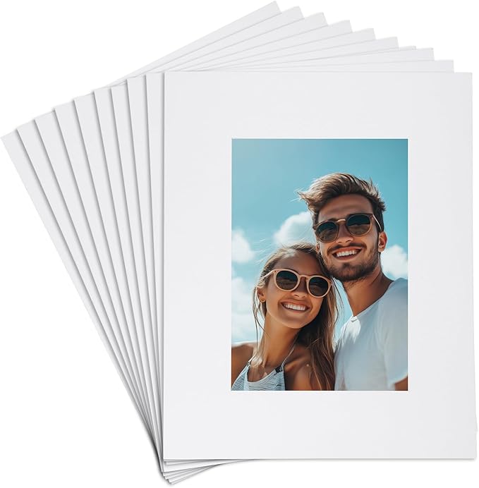 uxcell 10Pcs Picture Mats, 8 x 10 Mat Board Center by uxcell