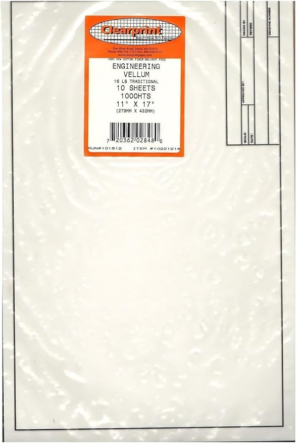 Clearprint 11" x 17" 1000H Design Vellum Sheets by Clearprint