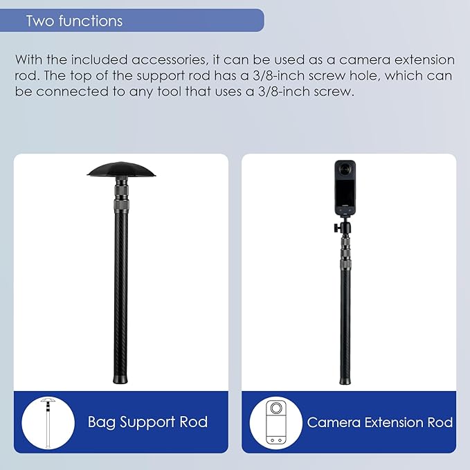 Carbon Fiber Golf Travel Bag Support Rod - Thick Anti-Impact Cover and Lightweight Travel Golf Bag Support Pole, Golf Club Travel Protection Kit