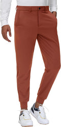 JWM Men's Stretch Golf Joggers Pants with Belt Loops - 29" 34" Slim Fit Tapered Casual Business Travel Dress Work Sweatpants