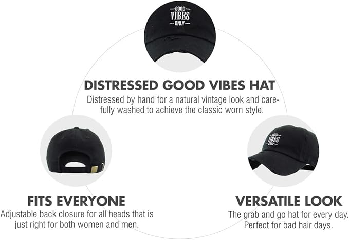 Rose Flowers Love Good Vibes Men Women Dad Hat Baseball Cap Adjustable Unisex