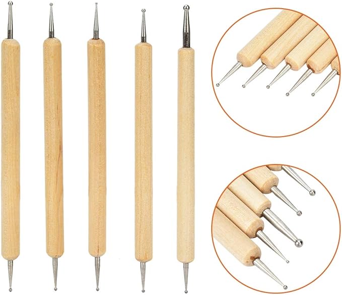 Fayelume 8PCS Leather Carving Tools, Spoon Embossing Tool, Point Drill Leather - Image 6