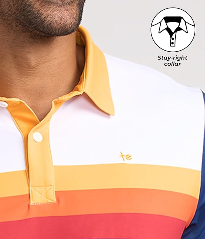 Tipsy Elves Men's Performance Golf Shirt - 4-Way Stretch, Quick Dry, Athletic Cut - Golf Polo