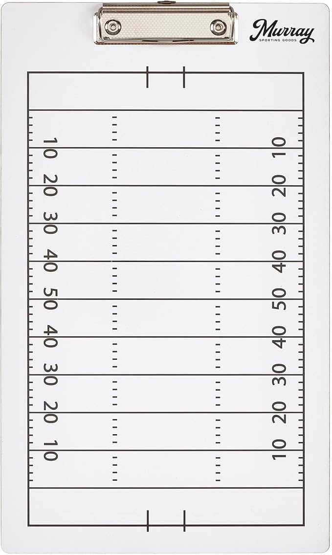 Murray Sporting Goods Dry Erase Coaches Clipboard | Double-Sided Dry Erase White Board