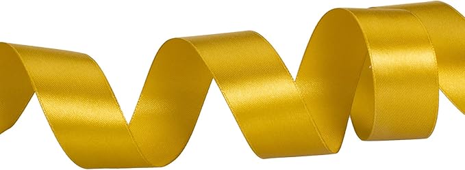 1 Inch Gold Solid Satin Ribbon, 50 Yards Craft Fabric Ribbon - Image 3