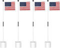 KINGTOP Golf Flagstick Mini, Practice Putting Green Flags for Yard, All 3 Feet, Golf Pin Flag Hole Cup Combo Kit, Fiberglass Portable 2-Section Design, Double-Side American Flag