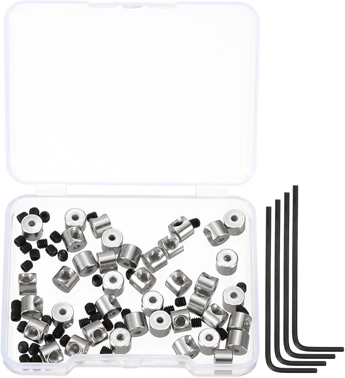 MECCANIXITY 40 Pcs Metal Locking Pin Backs, Locking Pin Keepers Clasp 5mm by MECCANIXITY