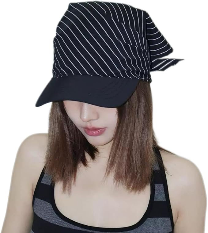 Women’s Plaid Bandana Baseball Cap – Y2K Adjustable Checkered Hat, Casual Streetwear Summer Fashion Visor Scarves