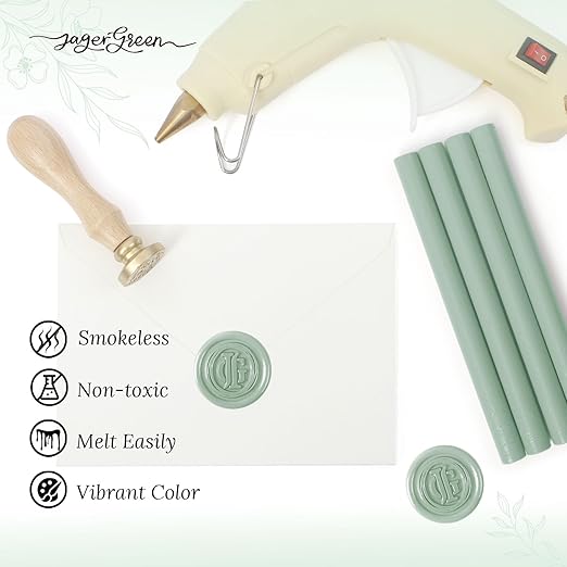 Green Wax Seal Sticks, 8 Pack, Cards & More - Image 4