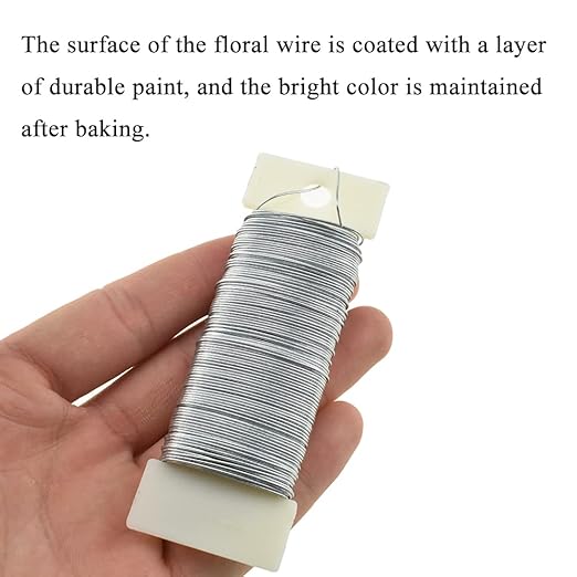HAHIYO 22Gauge Silver Flexible Floral Wire - Image 4