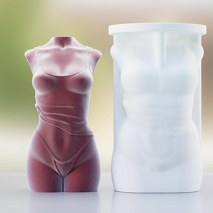 Cylinder Wave Candle Resin Mold by ESEENSSiliconeMolds