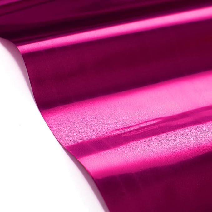 Anderson's Pink Shiny Metallic PVC Roll: 47" x 100' Flame-Resistant Event Decor - Image 2