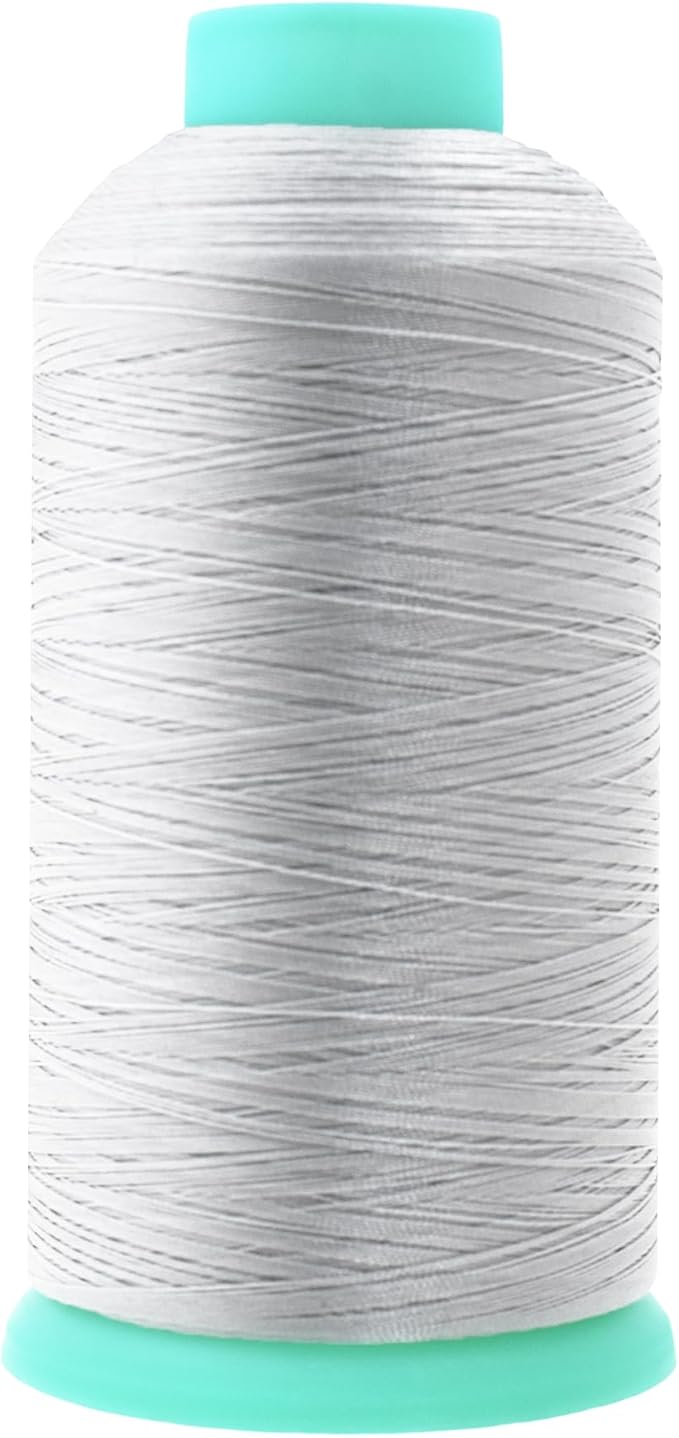 Mandala Crafts Bonded Nylon Thread Silver Heavy Duty Sewing Threads by MandalaCrafts