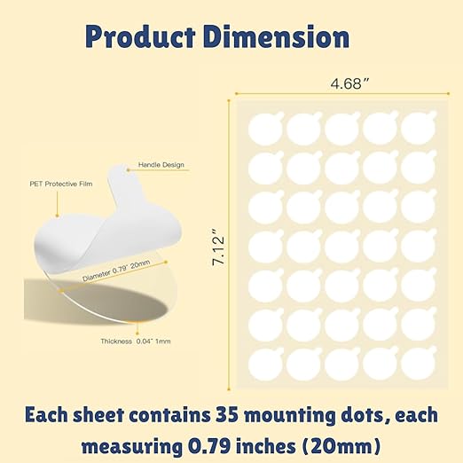 350 pcs Double Sided Sticky Dots –Easy to Peel Sticky Dots, and DIY Projects - Image 2