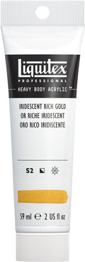 Liquitex Professional Heavy Body Acrylic Paint, 2-oz Tube, Iridescent Rich Gold by Liquitex