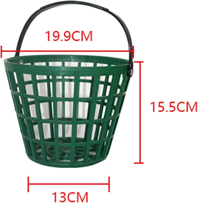 SM SunniMix Unbreakable Golf Ball Basket, Golfball Container with Handle Ball Holder Contains 25/50/100 Balls Range Accessories