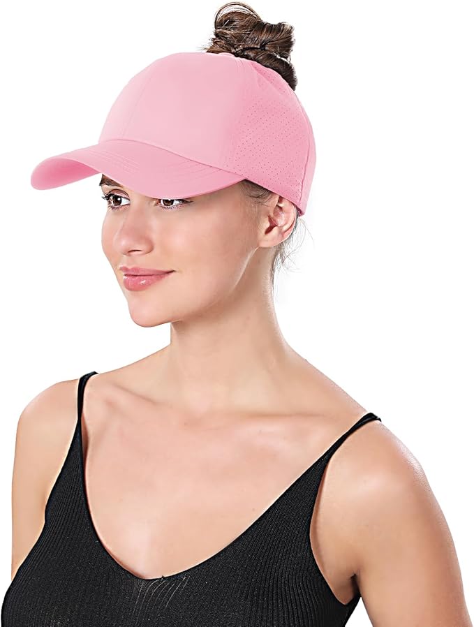 ZTL Women's High Ponytail Baseball Cap Performance Running Hat Quick Dry Mesh Sports Cap Unstructured Dad Trucker Hats